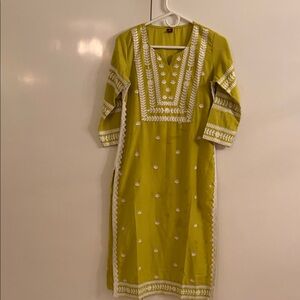 Elegant Green Embroidered Dress